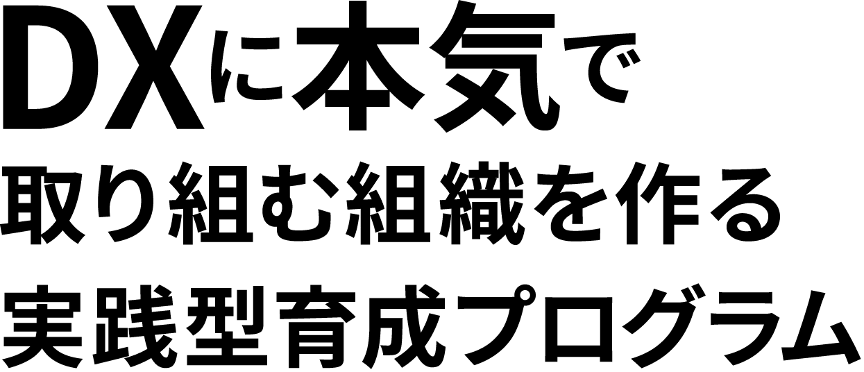 >DXに本気で取り組む組織を作る実践型育成プログラム